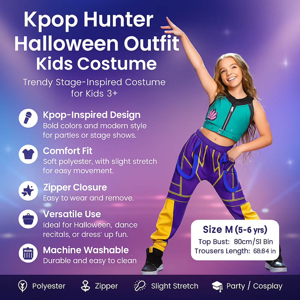 BowLift | Kpop Hunter Halloween Outfit Kids Costume