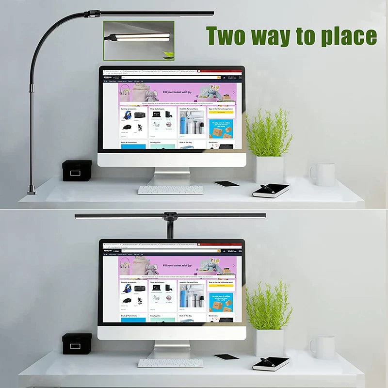 BowLift | DeskLight - Modern Dual-Head LED Desk Lamp, Stylish Office Lighting