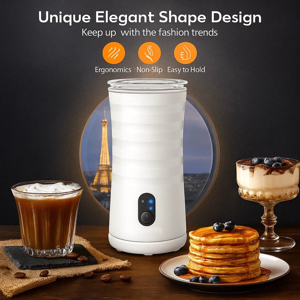 BowLift | 4-in-1 Milk Frother & Steamer for Coffee in Barista Quality