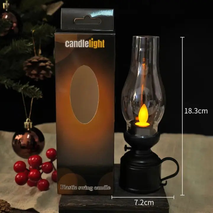 BowLift | LED Vintage Oil Lamp – Elegant Electronic Swing Candle