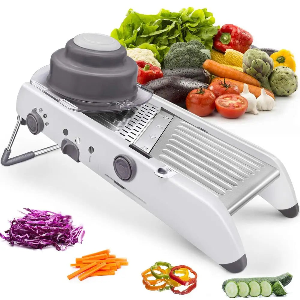 BowLift | Professional Mandoline Vegetable Slicer – Adjustable 304 Stainless Steel Blades for Precision Cutting