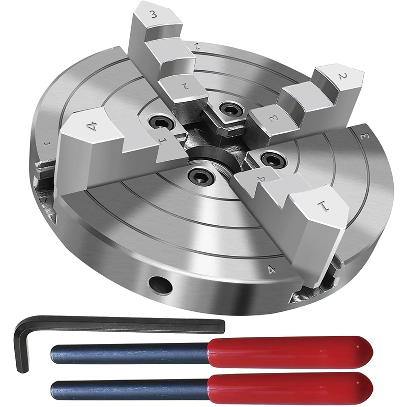 BowLift | Wood Lathe Chuck Set,6 Inch,1 x 8TPI Lathe Chuck 4 Jaws Self-Centering Lathe Chucks Thread,for Woodturning