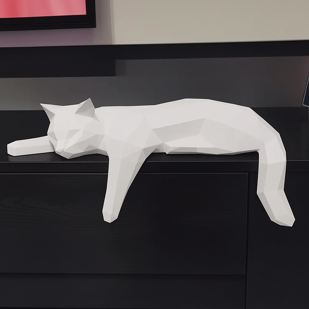 BowLift | GeoCat – Abstract Cat Sculpture Modern & Elegant Home Décor