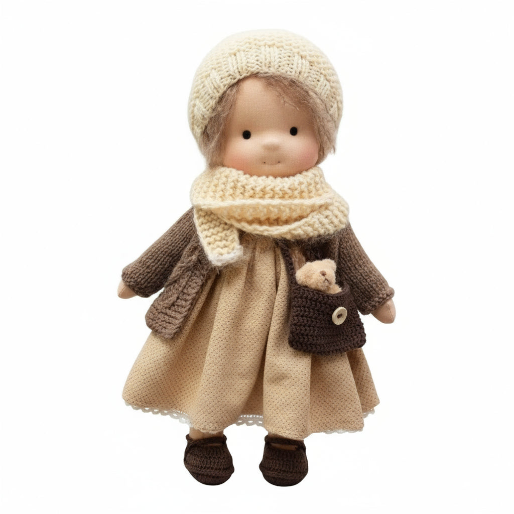 BowLift | Handmade Waldorf Doll Made of Cotton for Creative Play