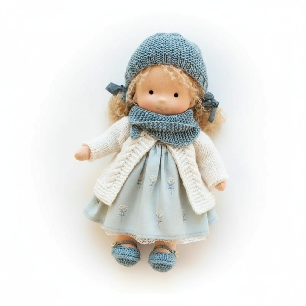 BowLift | Handmade Waldorf Doll Made of Cotton for Creative Play