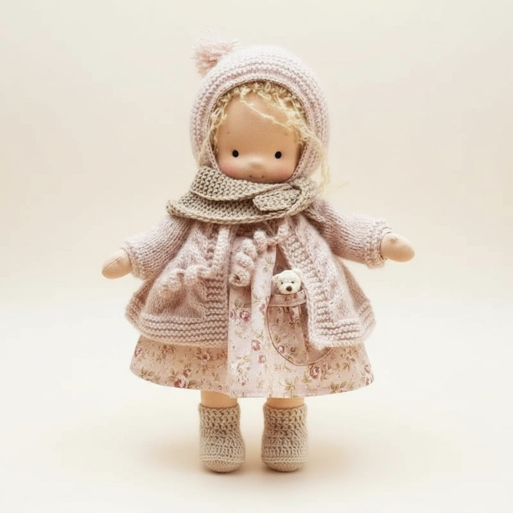 BowLift | Handmade Waldorf Doll Made of Cotton for Creative Play