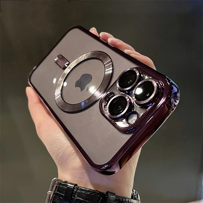 BowLift | Plating Clear Soft Magnetic Case for iPhone