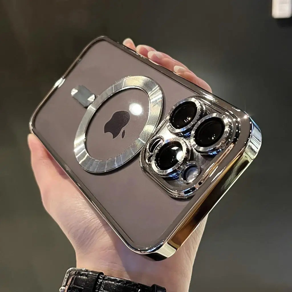BowLift | Plating Clear Soft Magnetic Case for iPhone