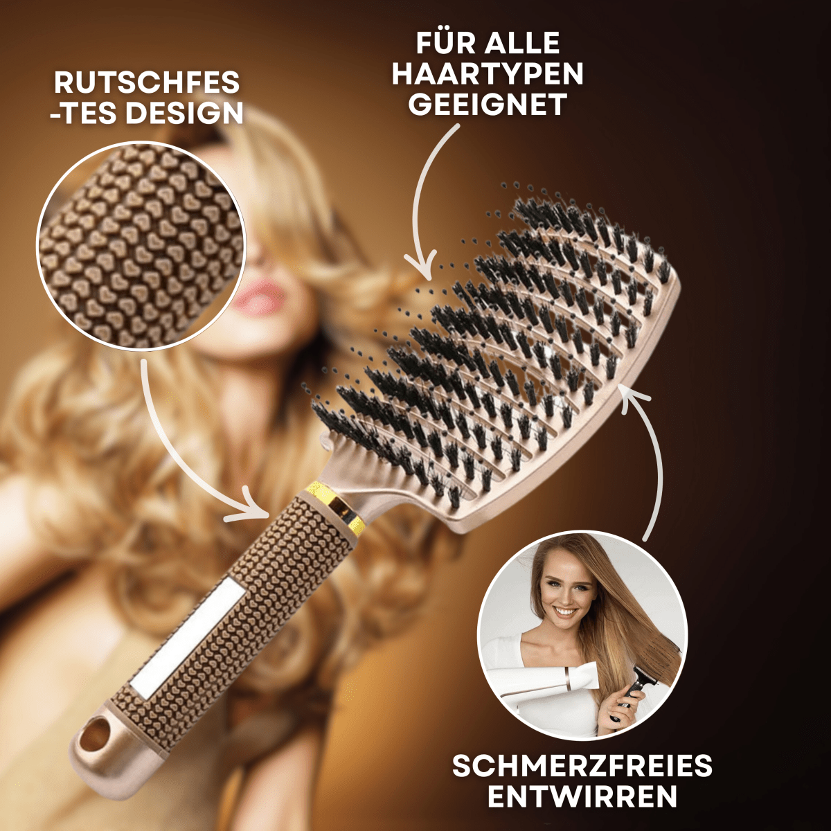 BowLift | painless hairbrush for shine & healthy hair