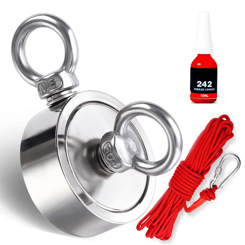 BowLift | Magnet Fishing Kit Fishing Magnets Double Sided  450lbs Pulling  for Magnetic Fishing and River Lake Hunting