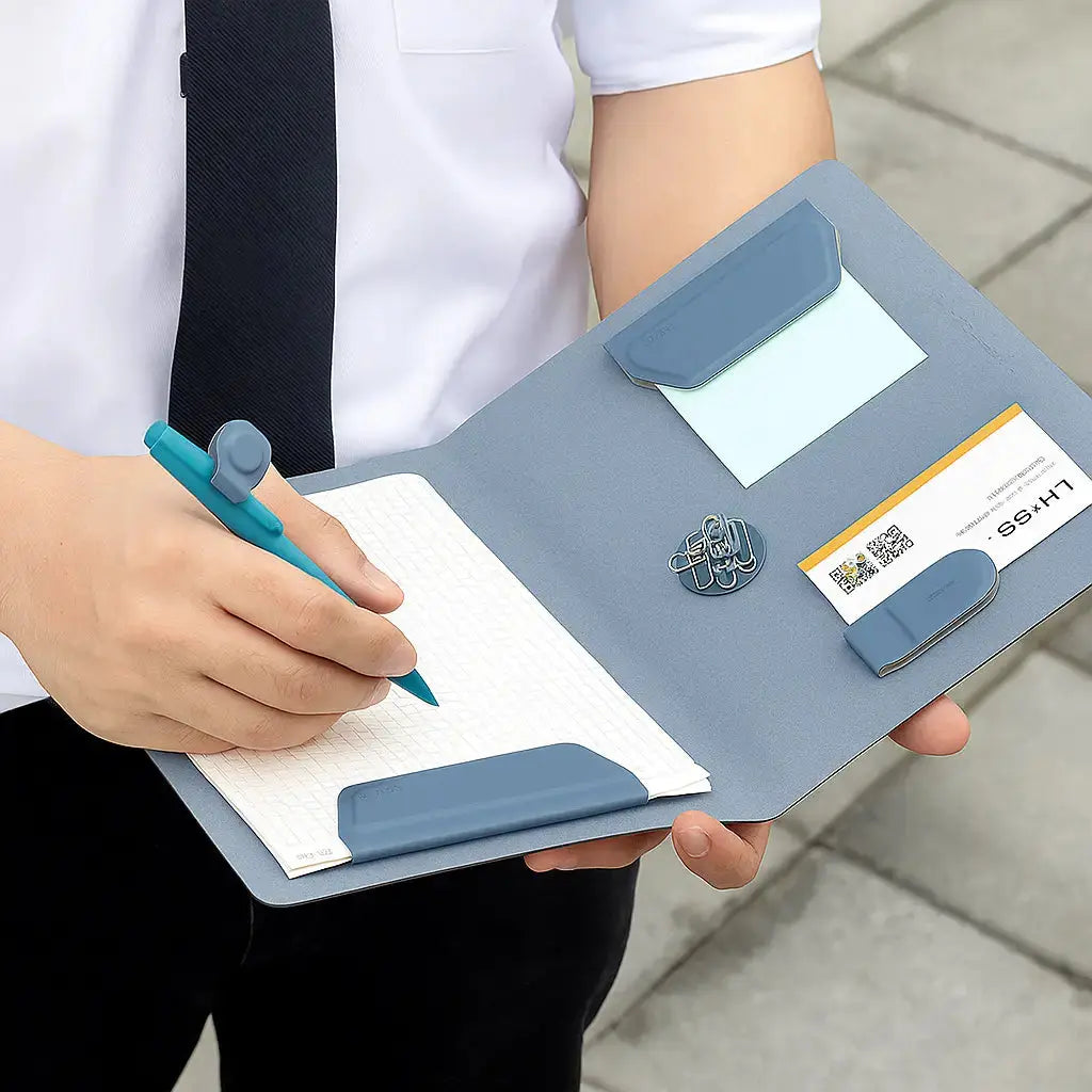 BowLift | Magnetic Business Portfolio A5 – Organizer with Clipboard & Accessories