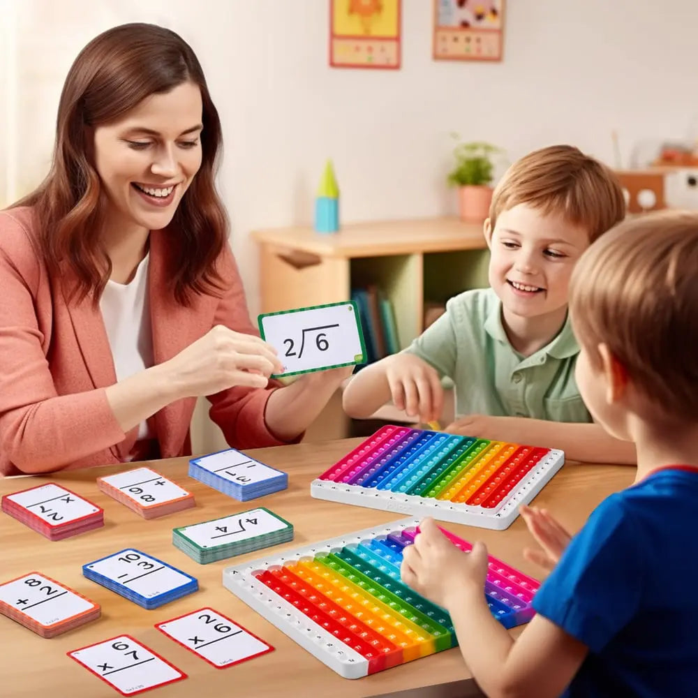 BowLift | Math-Fidget-Game – Interactive Learning Cards with Pop-It Function!