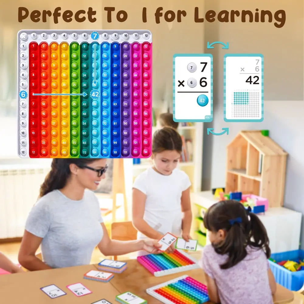BowLift | Math-Fidget-Game – Interactive Learning Cards with Pop-It Function!