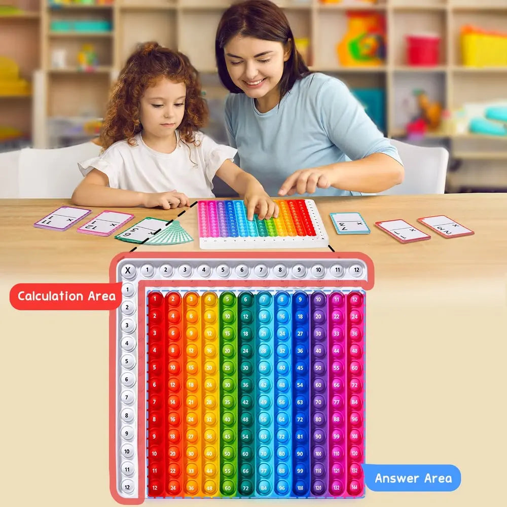 BowLift | Math-Fidget-Game – Interactive Learning Cards with Pop-It Function!