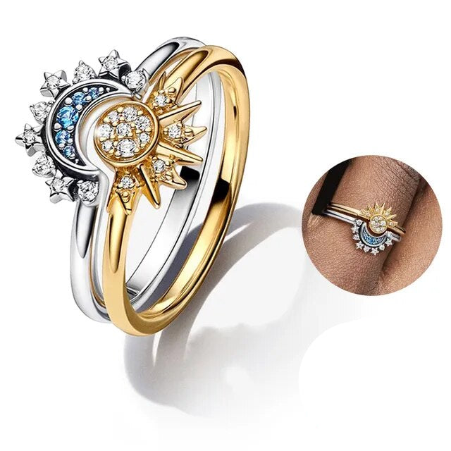 BowLift | Heavenly women's ring made of silver with crystal shine