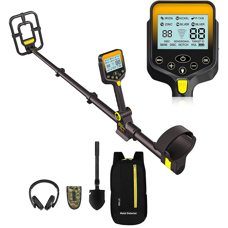 BowLift | 10" IP68 Coil Metal Detector Professional Higher Accuracy Metal Detector with LCD Display Retractable Foldable