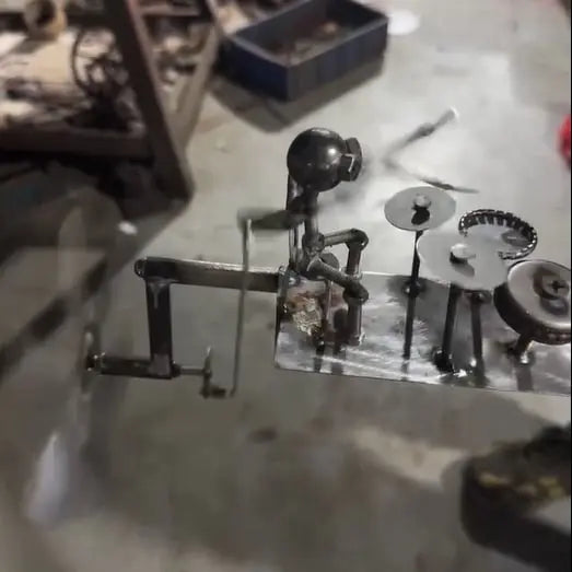 BowLift | Metal Windmill "Rock Band" – Moving Garden Decor with Character