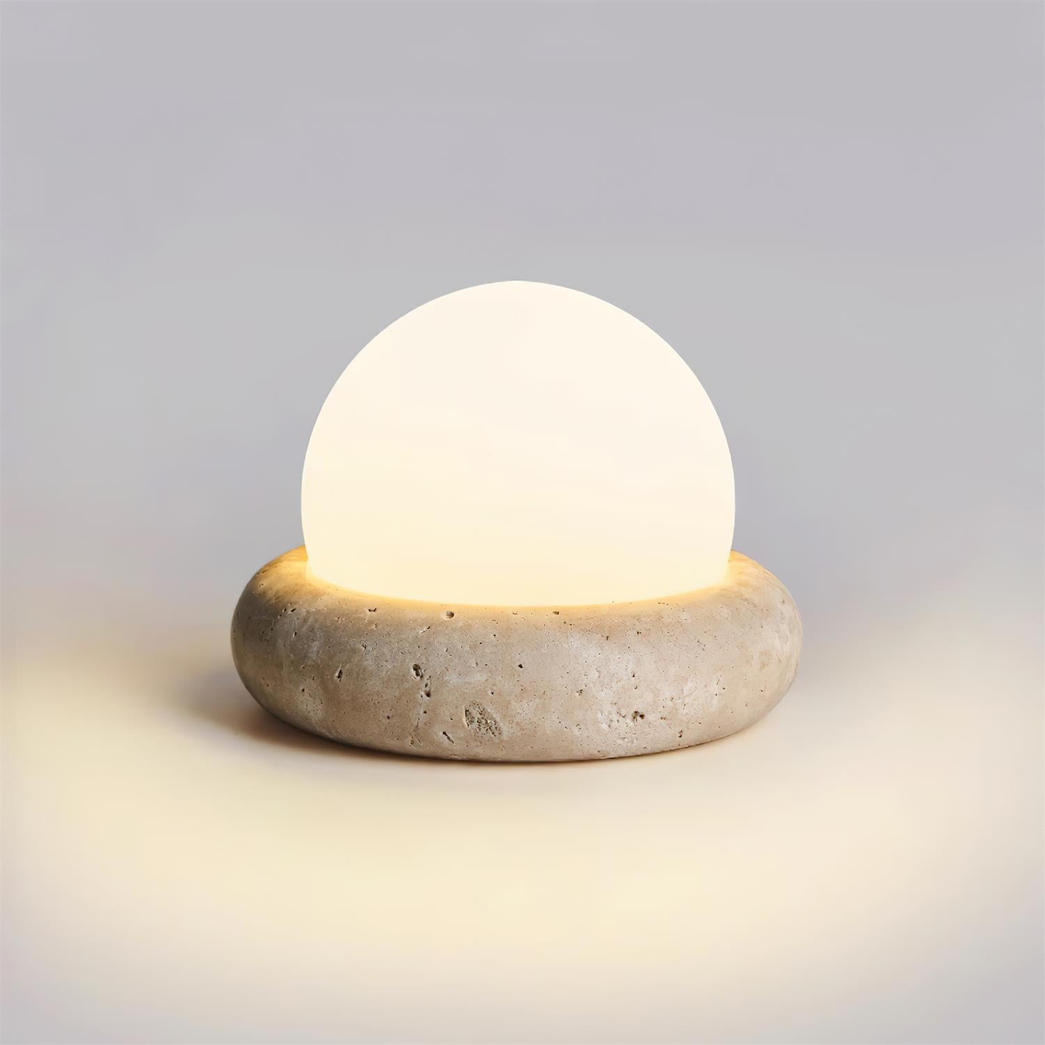 BowLift | Travertine Table Lamp