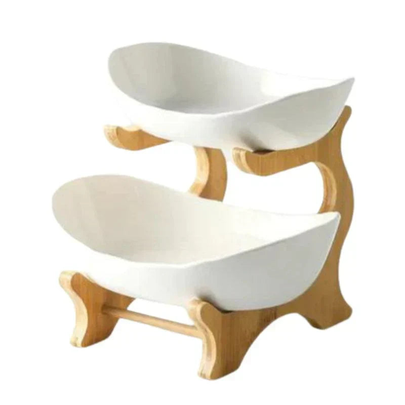 BowLift | BambuNest – Modern Bamboo Fruit Basket with Removable Trays & Multi-Tier Design