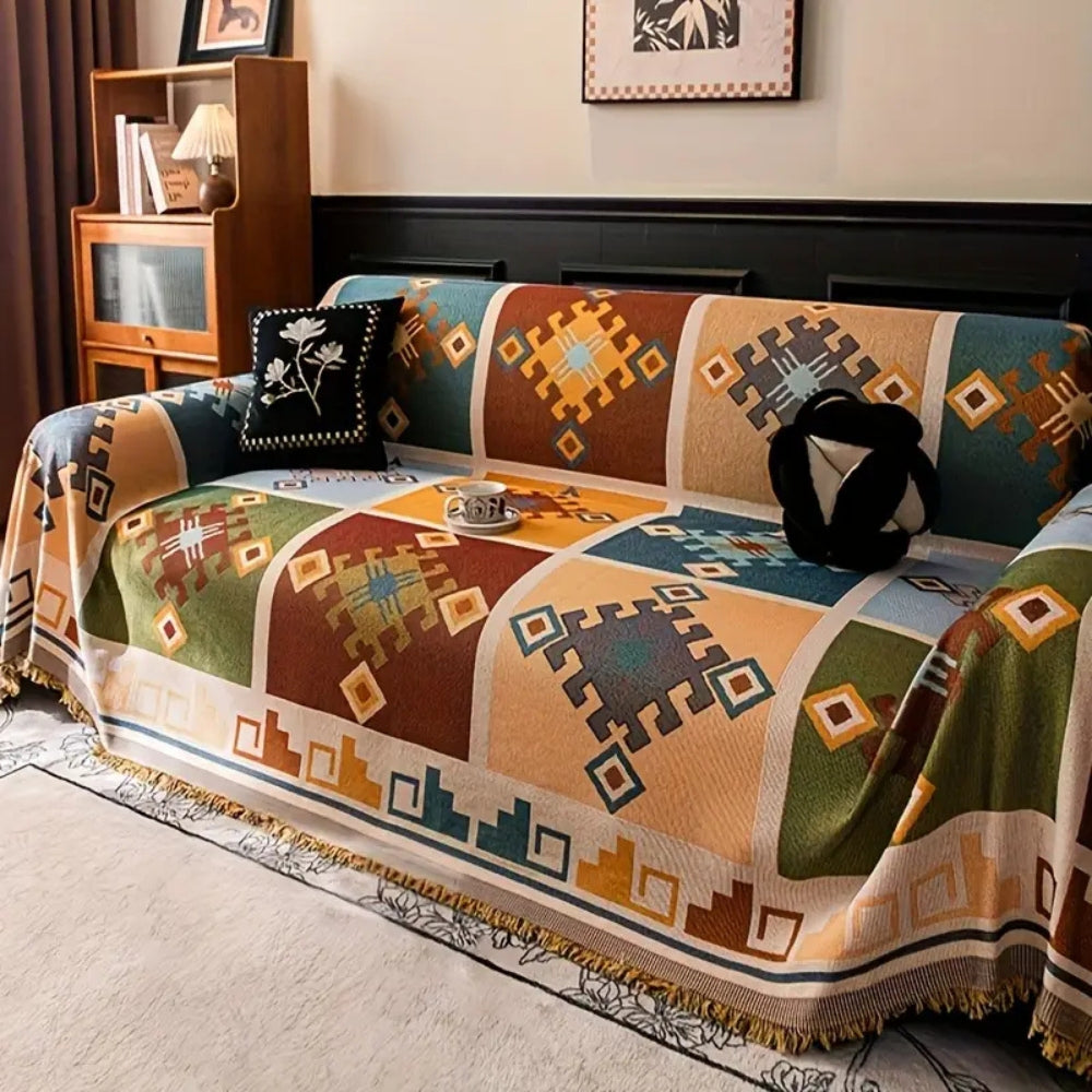 BowLift | Modern Geometric Tribal Sofa Cover