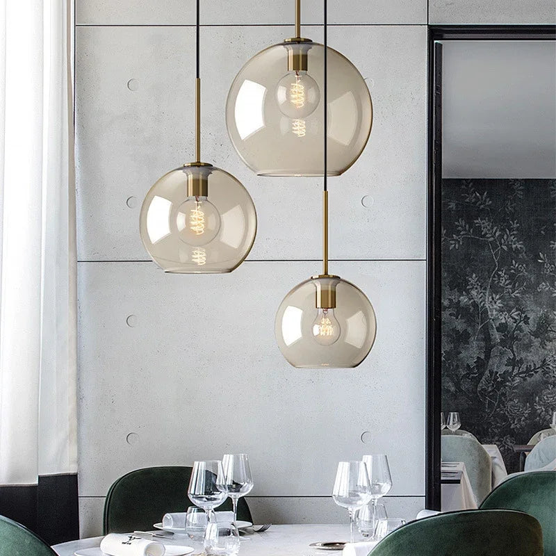 BowLift | NordicGlas - Modern Scandinavian Glass Pendant Lamp for Dining Room and Living Room