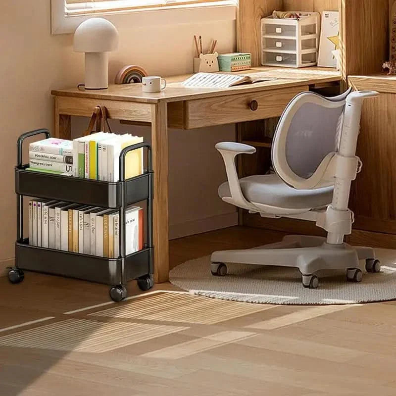 BowLift | Dalton Mobile Bookcase Cart with Wheels – Book Storage Organizer