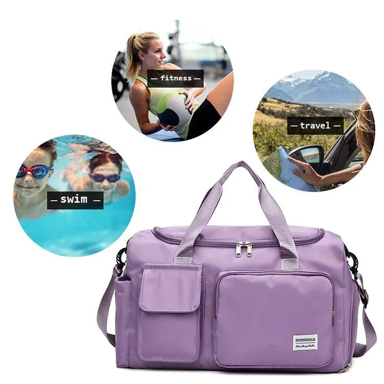 BowLift | Multi-Pocket Travel Bag, Sports and Gym Duffle with Separate Shoe Compartment