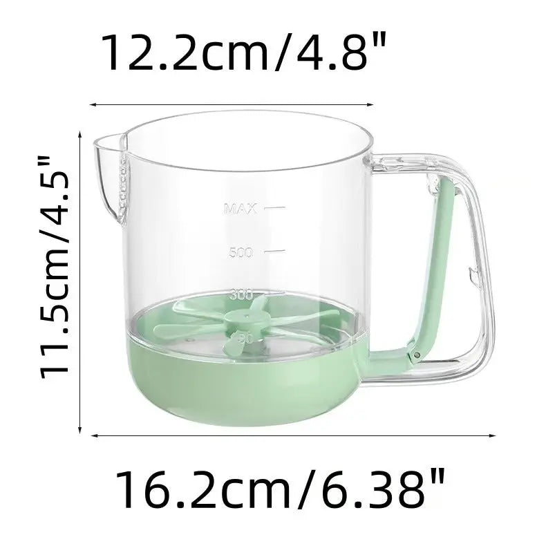 BowLift | Multifunctional Mixing Cup for Eggs – Manual Press with Measuring & Filtering Function