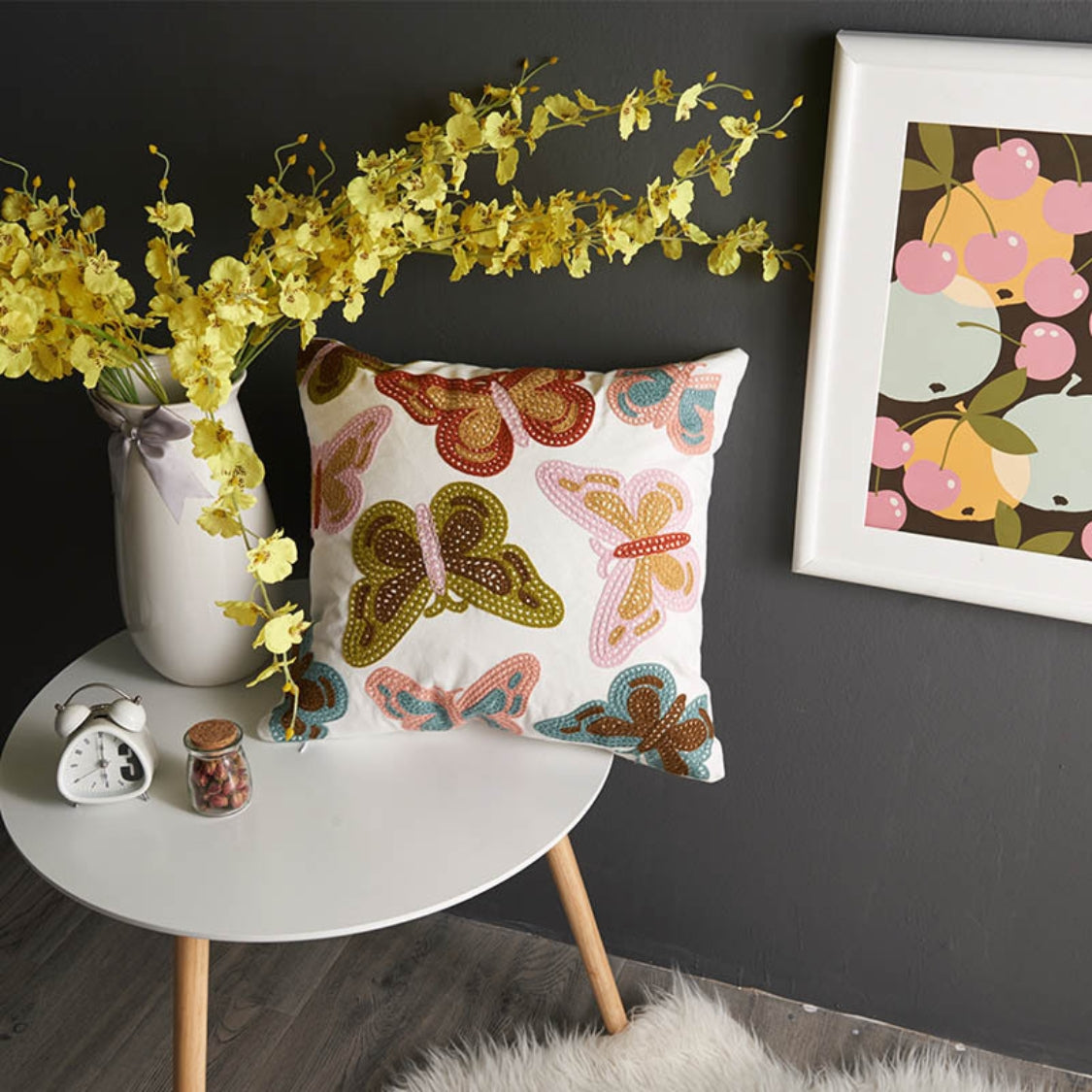 BowLift | Fleur Classic Embroidery Square Sofa Cushion Cover