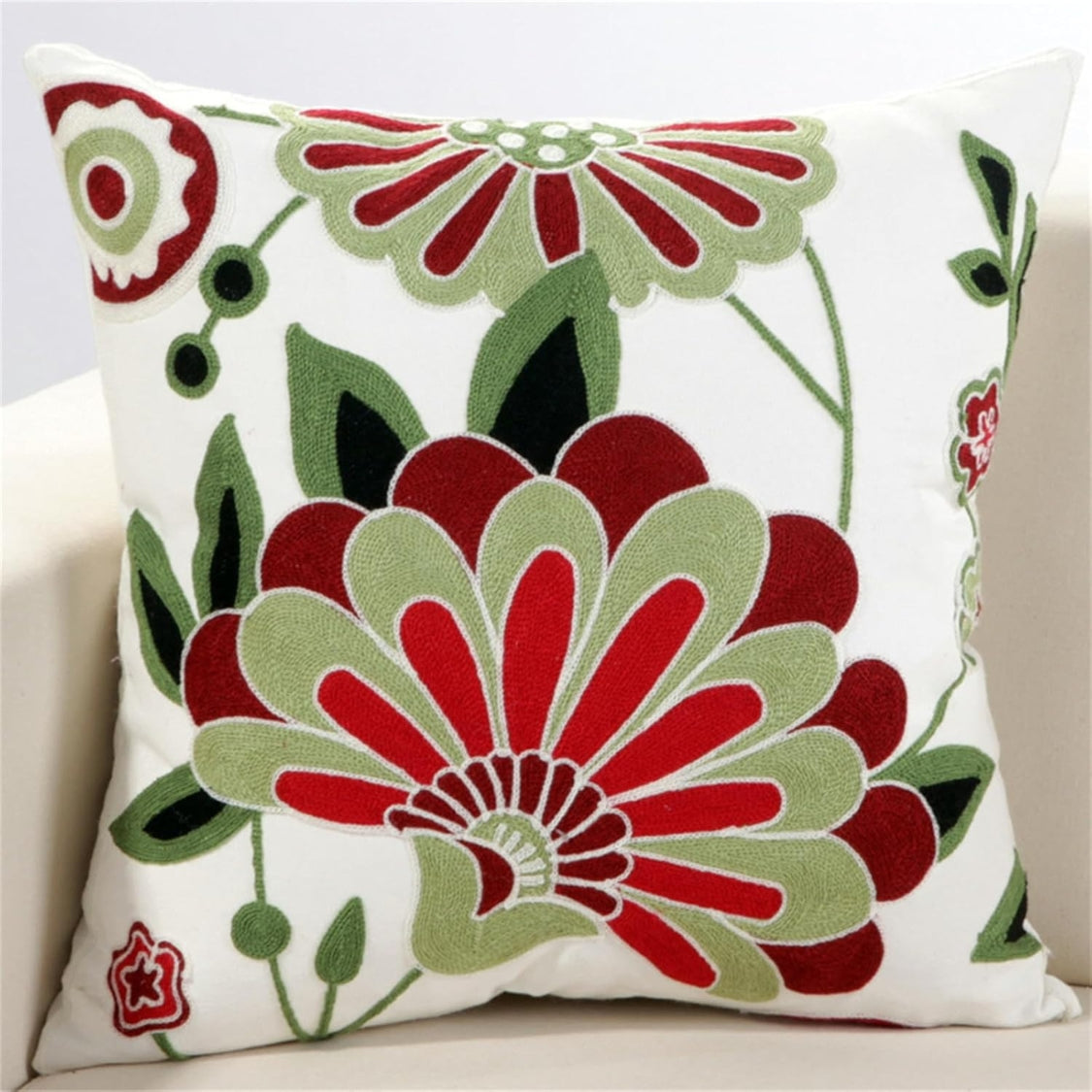 BowLift | Fleur Classic Embroidery Square Sofa Cushion Cover