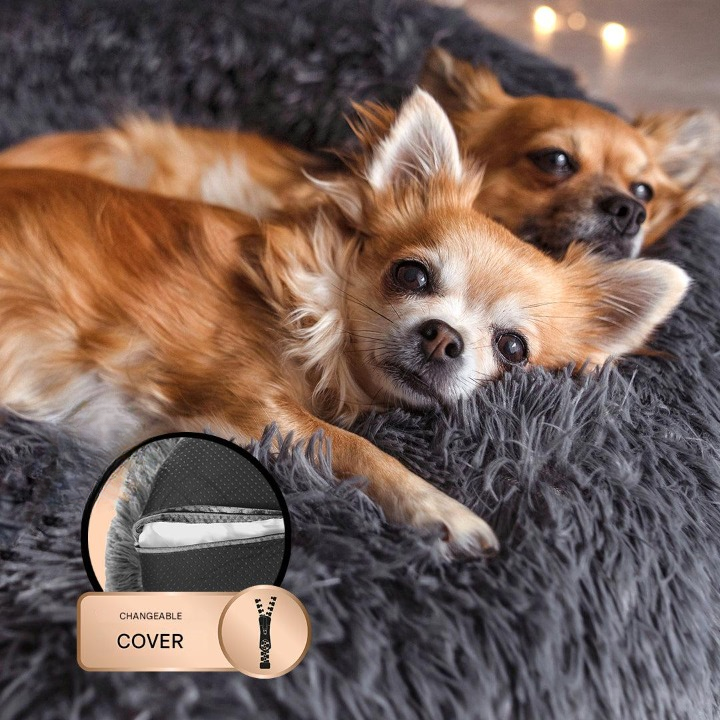 BowLift | FluffyNest Comfort Dog Bed – Orthopedic Plush Sleeping Cushion for Dogs