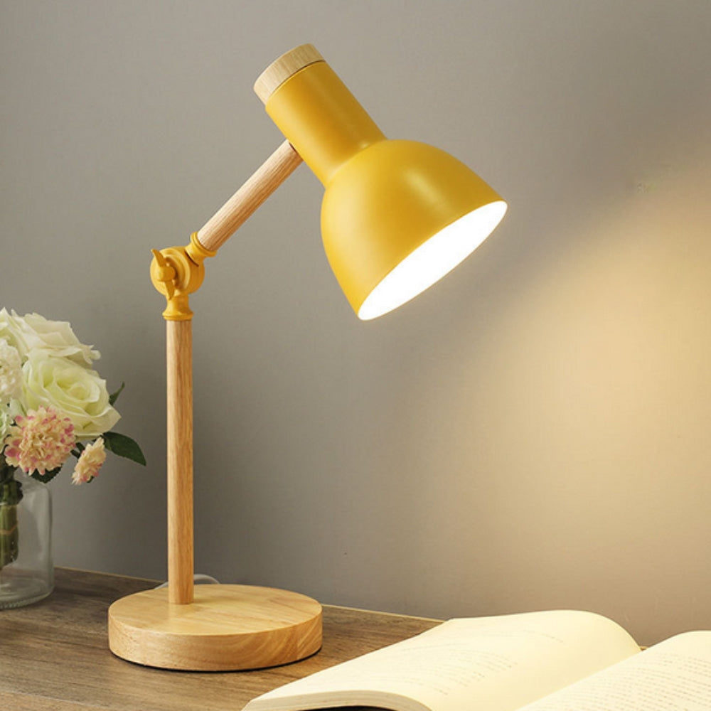 BowLift | Nordic Iron Wood LED Table Lamp