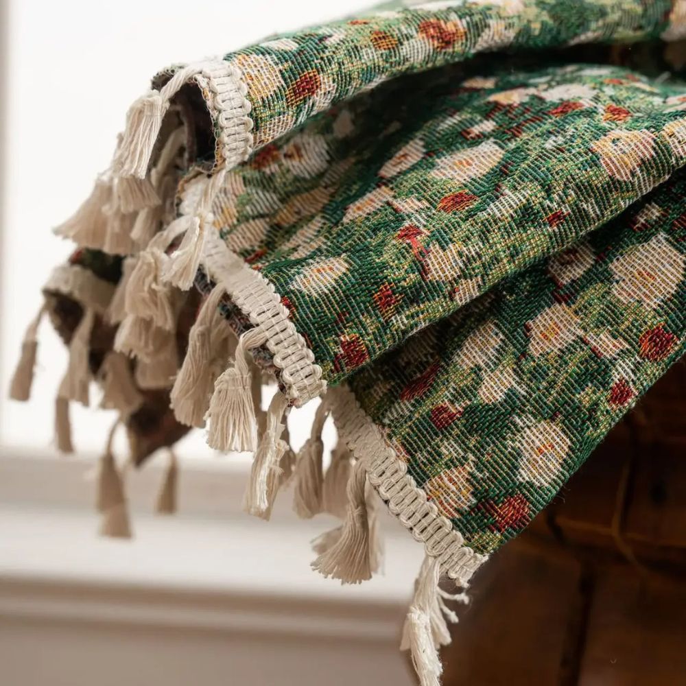 BowLift | Noveau Ditsy Floral Tassel Curtain