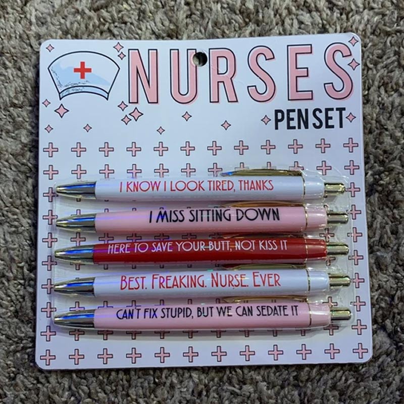 BowLift | Funny Nurse Ballpoint Pen Set (Set of 5)