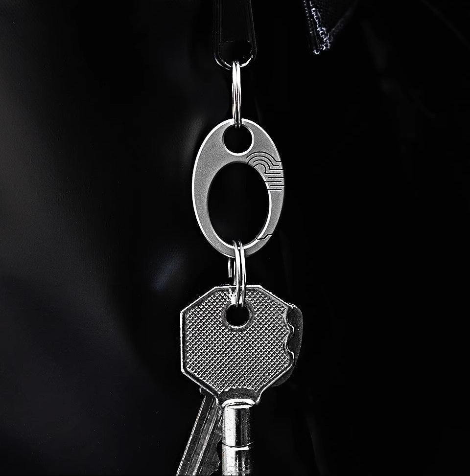 BowLift | Exquisite Mini Pure Titanium Keychain: EDC Press-Lock Charm Tool