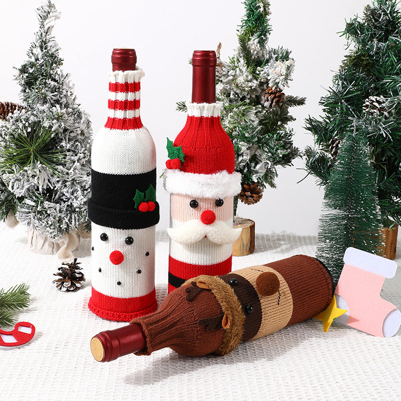 Christmas Wine Bottle Cover Holiday Decoration