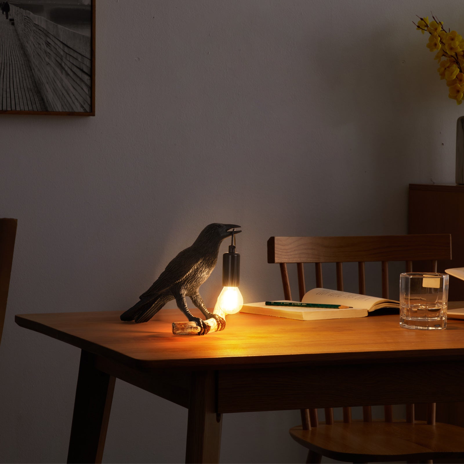 Creative Bird Table Lamp Bedside Night Light Living Room Bedroom Ambience Mini Lamp