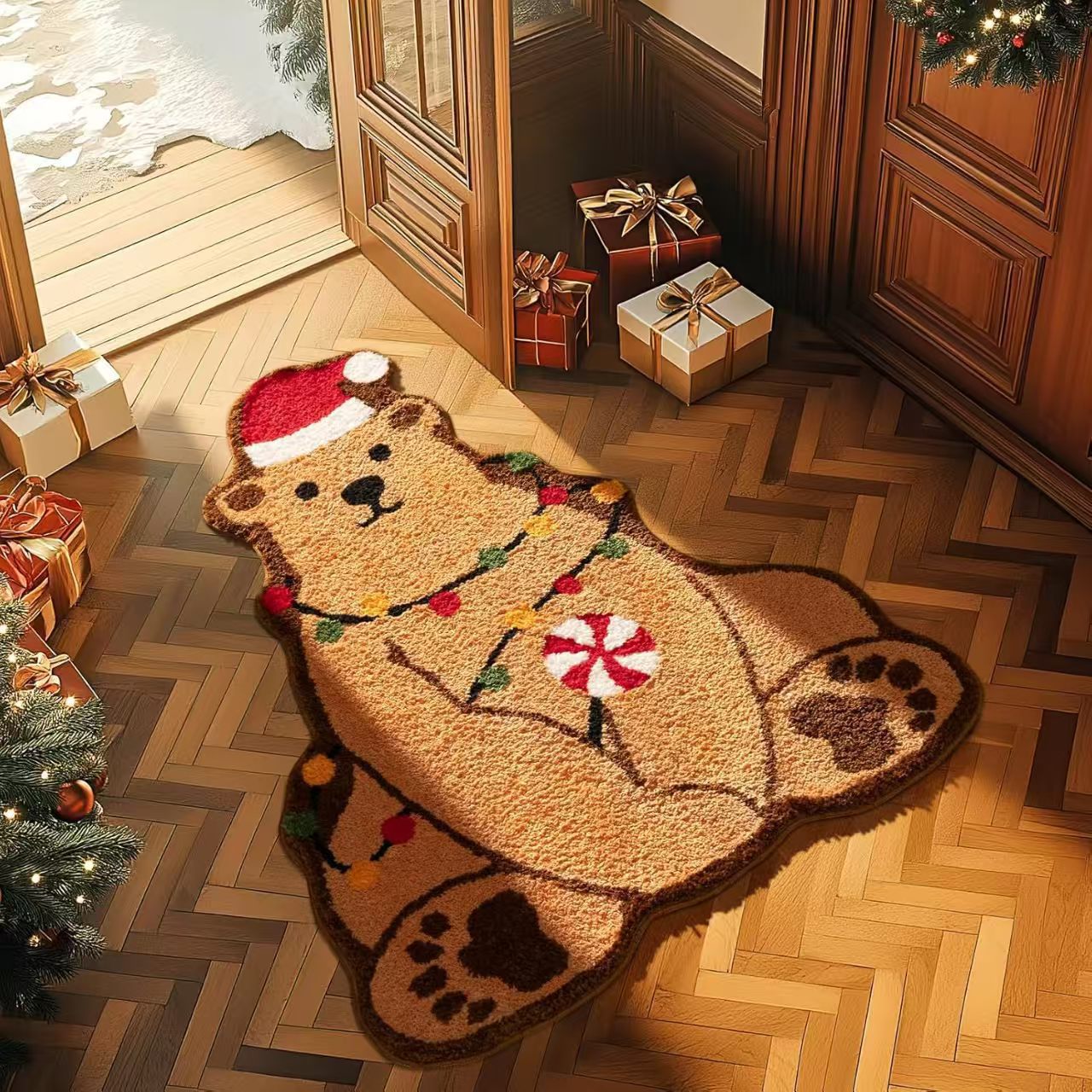 BowLift | Christmas Rug - Cashmere Irregular Shape Hallway Mat