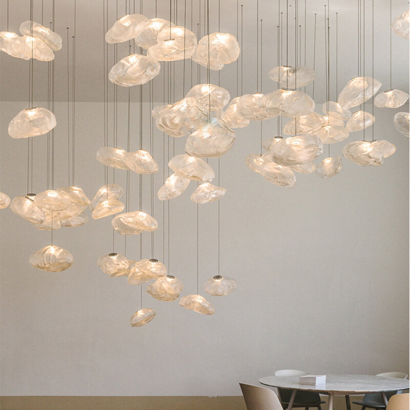 BowLift | CloudNova Glass Pendant Light | Modern Design | Unique Cloud Look | Ambient Lighting