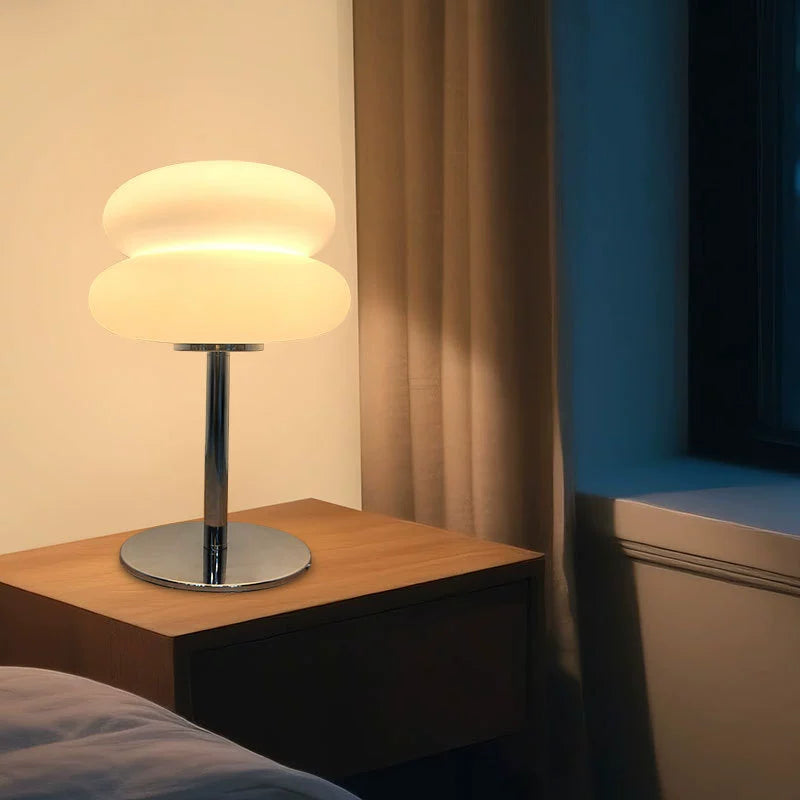Desktop Mini Table Lamp Bauhaus Vintage Egg Tart Night Light
