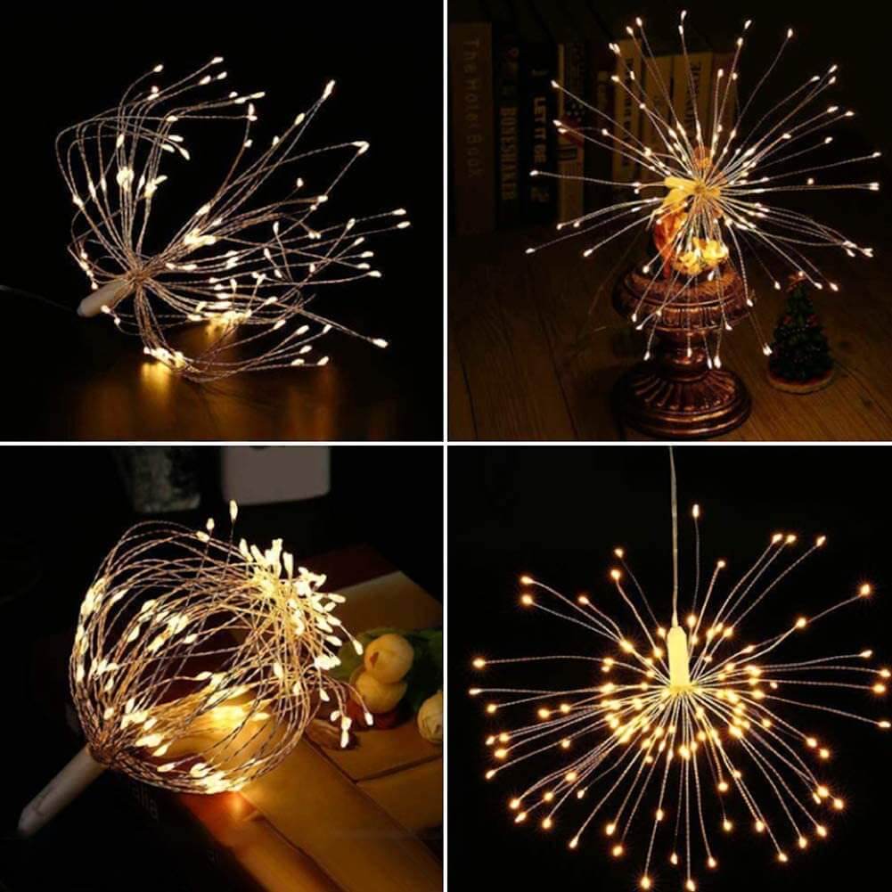 BowLift | Fireworks Light Dandelion Copper Wire 120/200 Light Battery USB Solar LED Decorative Light