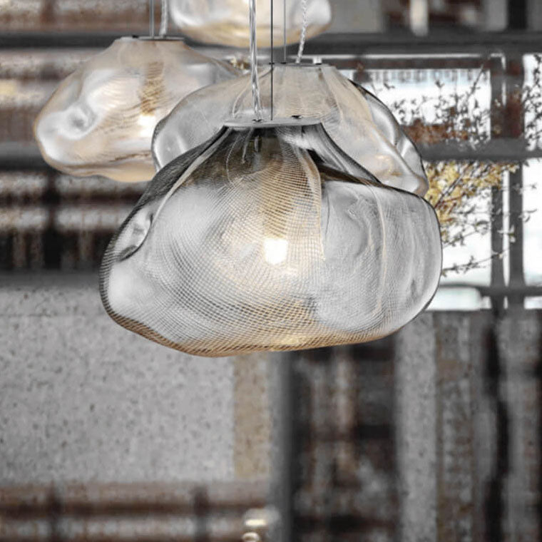 BowLift | CloudNova Glass Pendant Light | Modern Design | Unique Cloud Look | Ambient Lighting