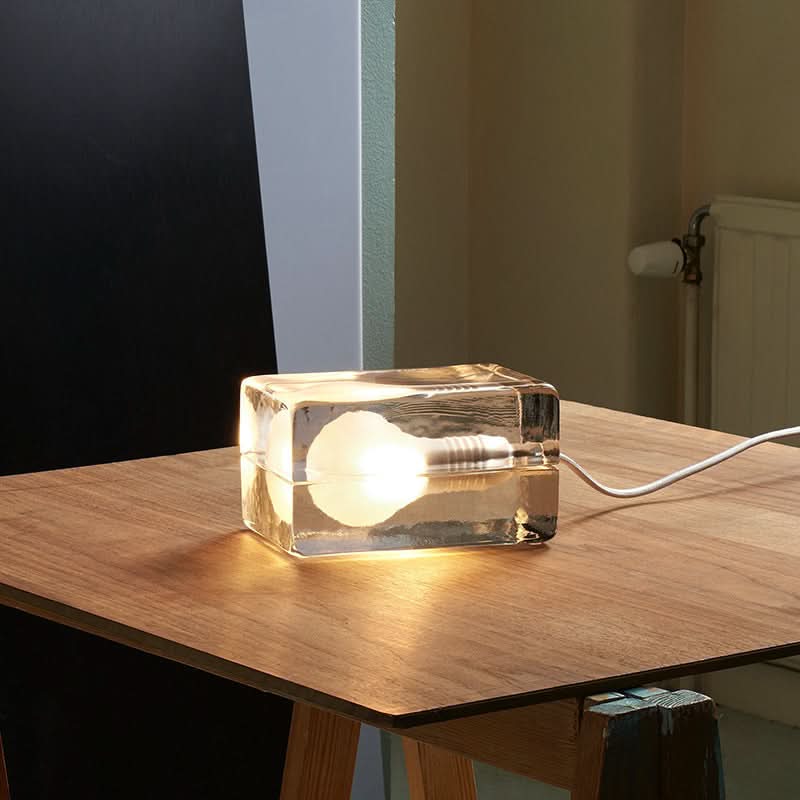 BowLift | Glass Block Table Lamp with G9 Socket