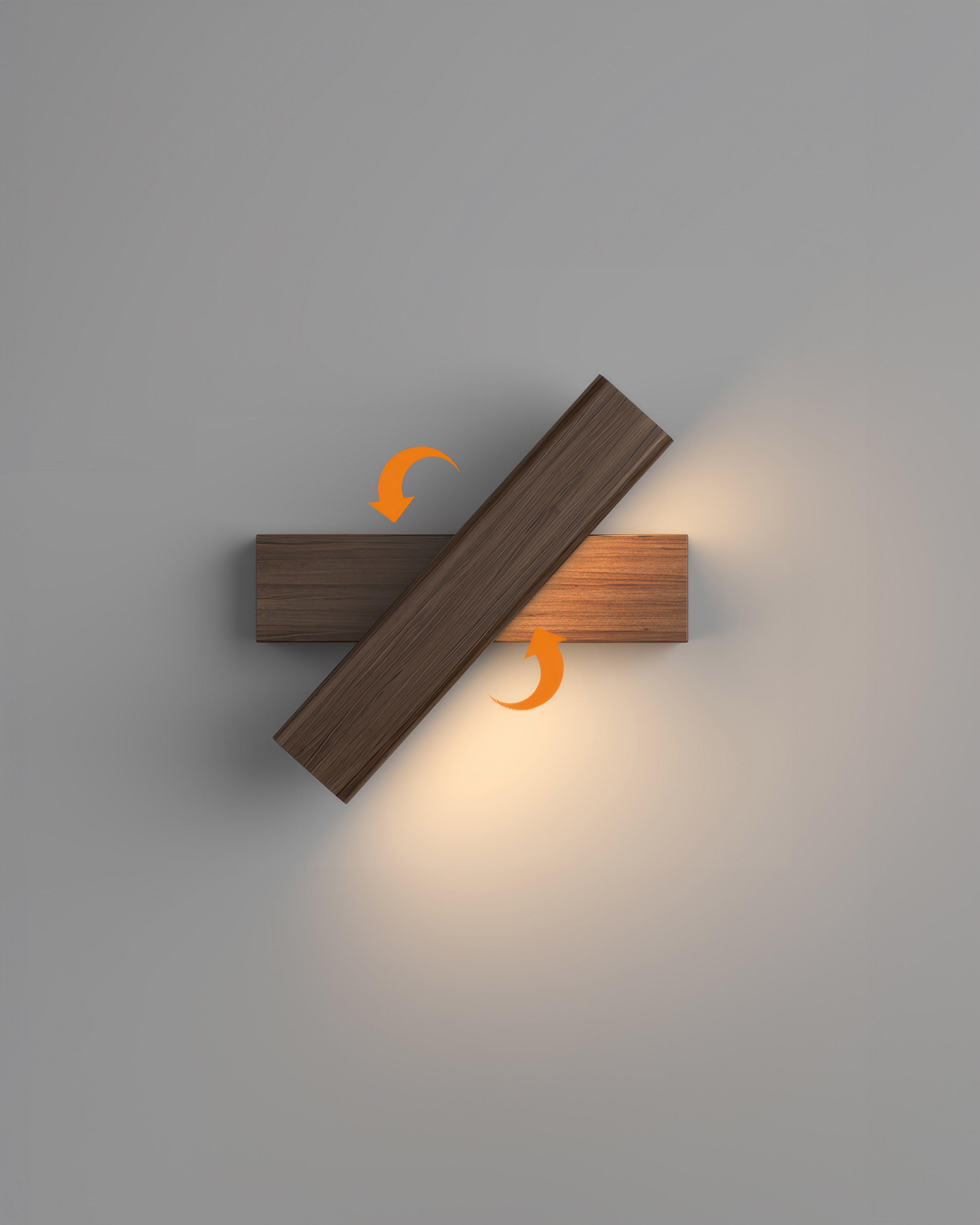 BowLift | Rotatable wall lamp with Nordic wood grain