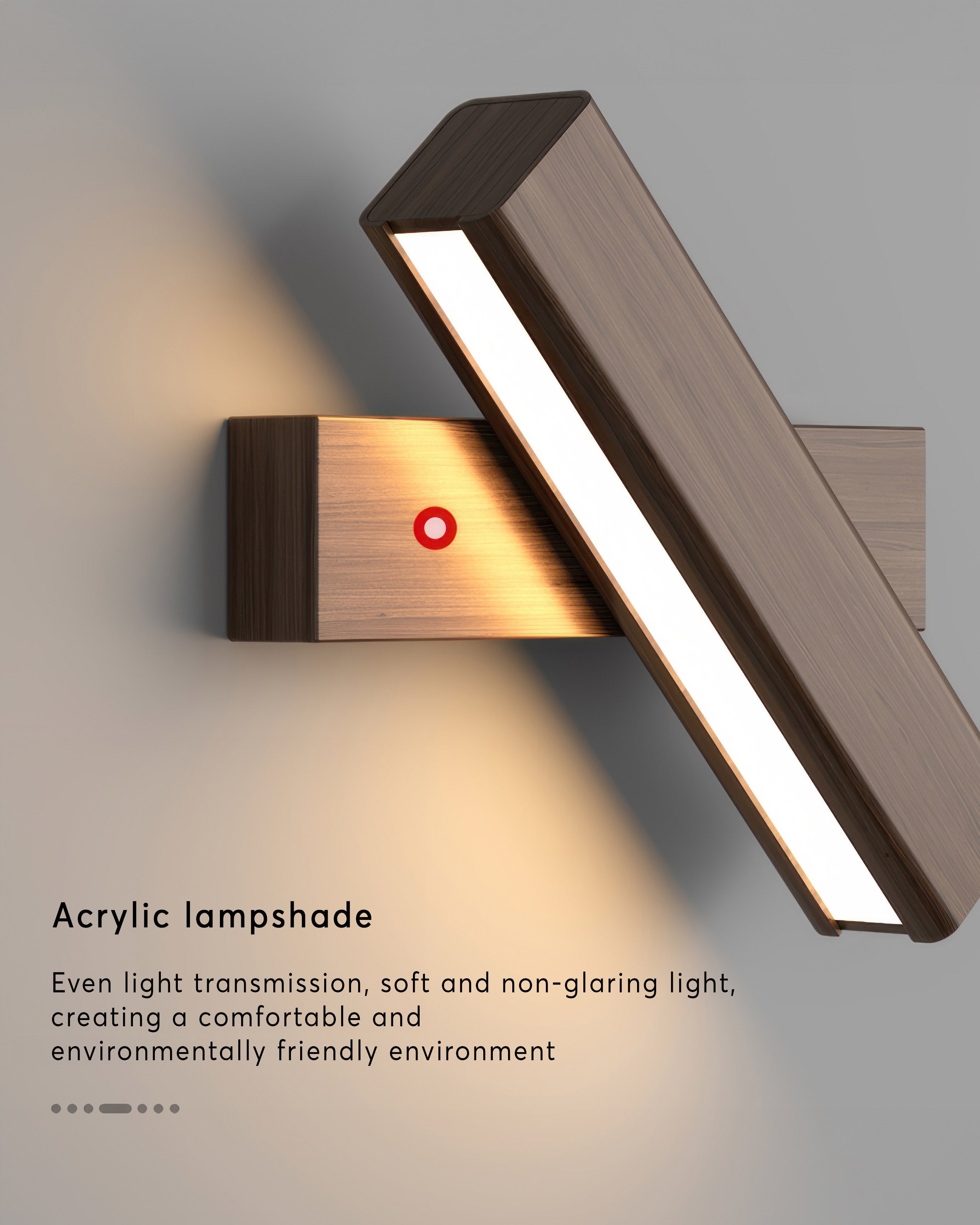 BowLift | Rotatable wall lamp with Nordic wood grain