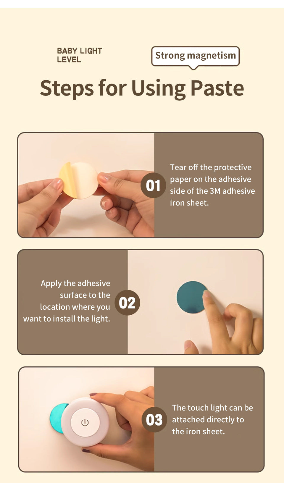 Touch-Sensor Rechargeable LED Night Light