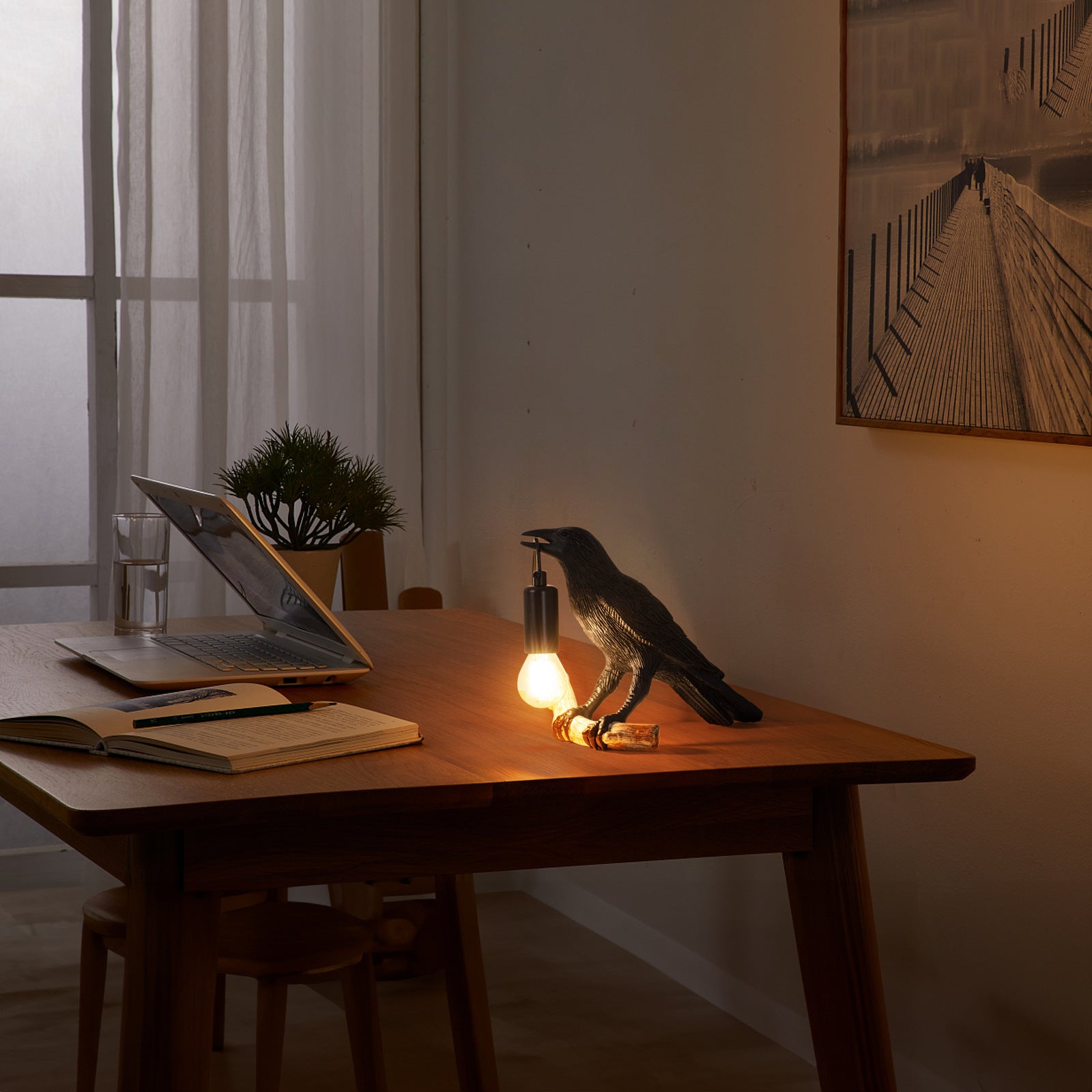 Creative Bird Table Lamp Bedside Night Light Living Room Bedroom Ambience Mini Lamp