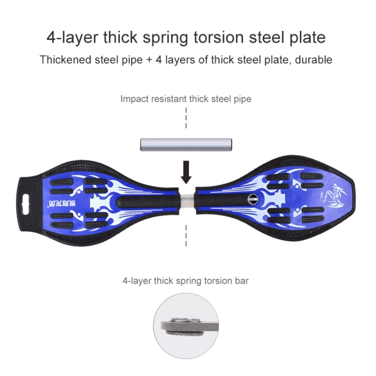 BowLift | Fashion Volcano Pattern Two-Wheel Skateboard Flashing Light Wheel Vitality Board (Pink)