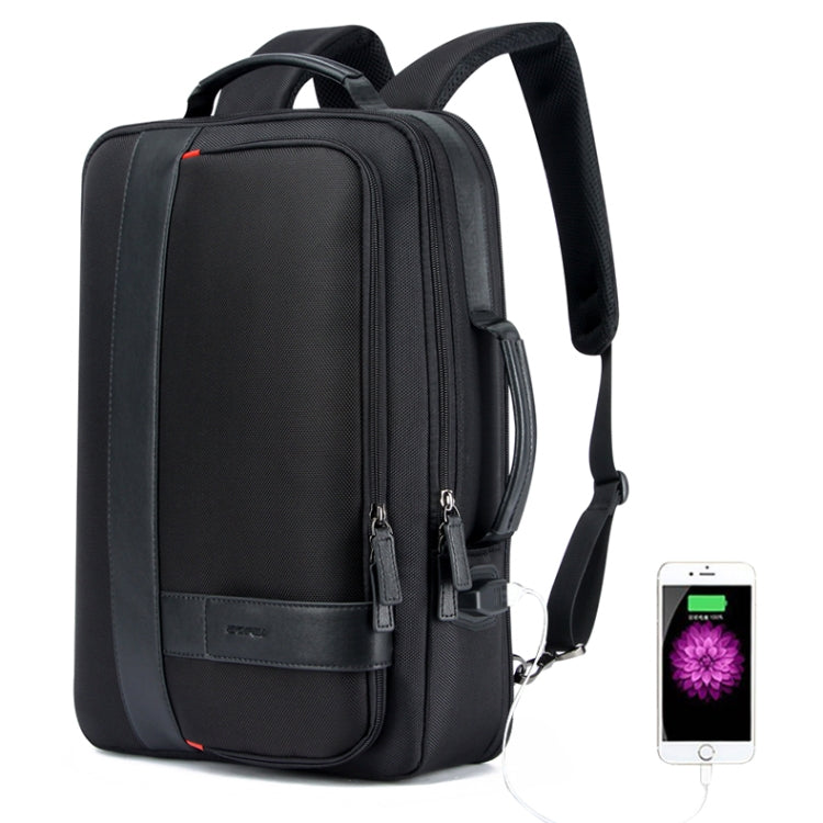 BowLift | Bopai 751-006561 Large Capacity Business Casual Breathable Laptop Backpack with External USB Port, Size: 29 x 16 x 44 cm (Black)