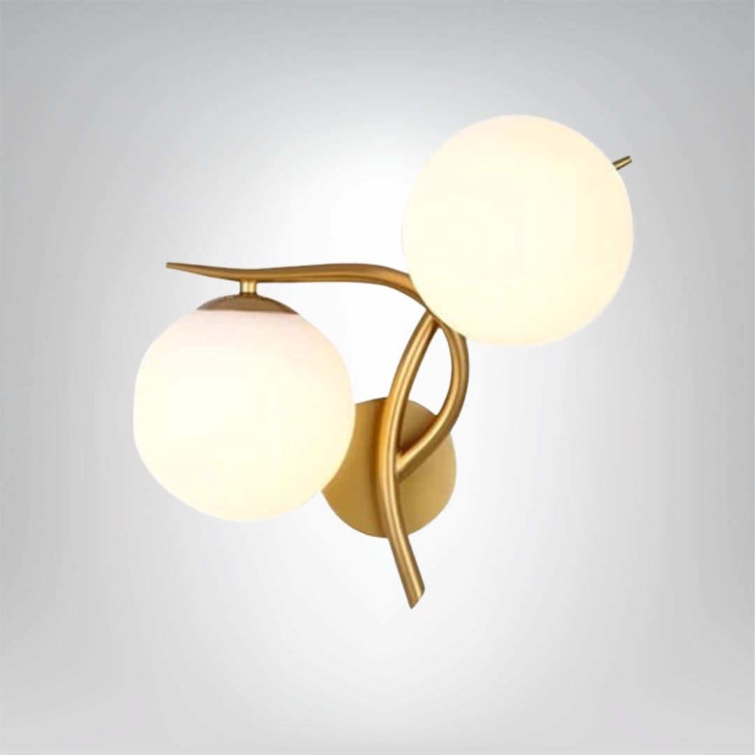 BowLift | Glass and Copper LED Wall Light with Warm White Glow